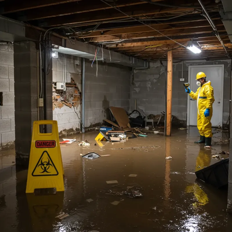 Flooded Basement Electrical Hazard in Lake Purdy, AL Property