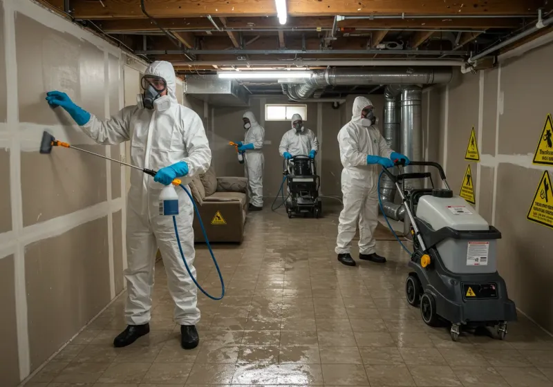 Basement Moisture Removal and Structural Drying process in Lake Purdy, AL